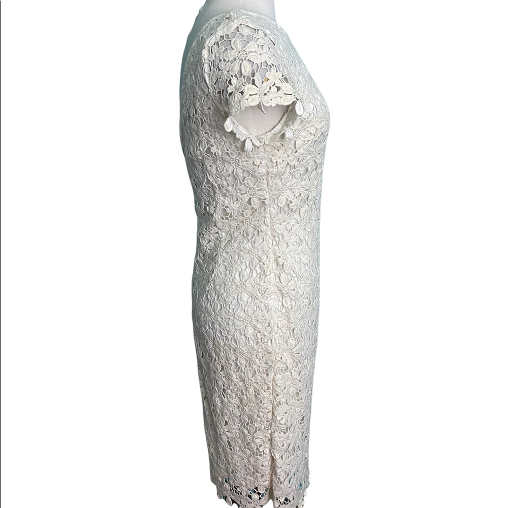 Cache white gold  floral crochet sz-8 - Picture 6 of 8